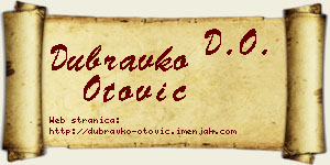 Dubravko Otović vizit kartica